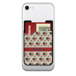 Americana 2-in-1 Cell Phone Credit Card Holder & Screen Cleaner (Personalized)