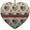 Americana Ceramic Flat Ornament - Heart (Front)