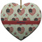 Americana Heart Ceramic Ornament w/ Name or Text