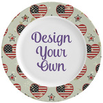 Americana Ceramic Dinner Plates (Set of 4) (Personalized)