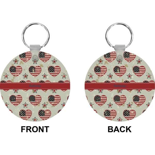 Americana Circle Keychain (Front + Back)