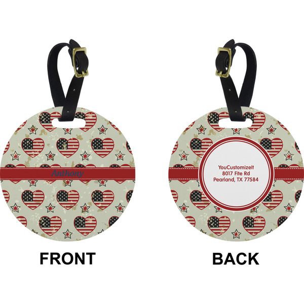 Americana Circle Luggage Tag (Front + Back)