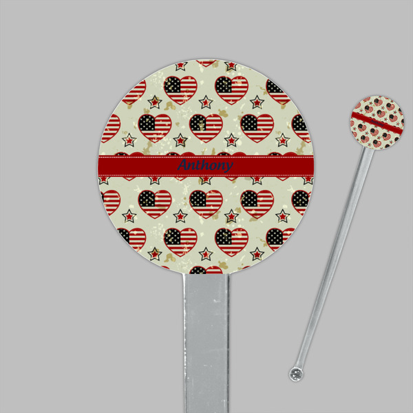 Americana Clear Plastic 7" Stir Stick - Round - Closeup