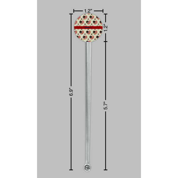 Americana Clear Plastic 7" Stir Stick - Round - Dimensions