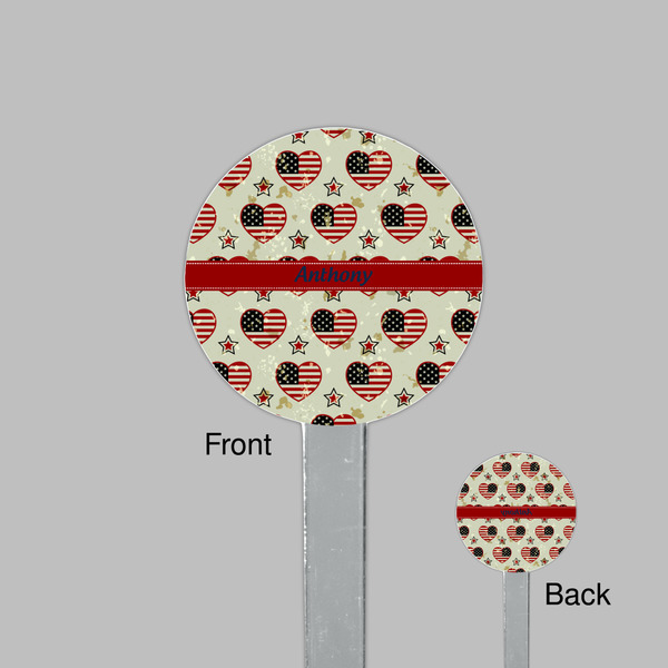 Americana Clear Plastic 7" Stir Stick - Round - Front & Back