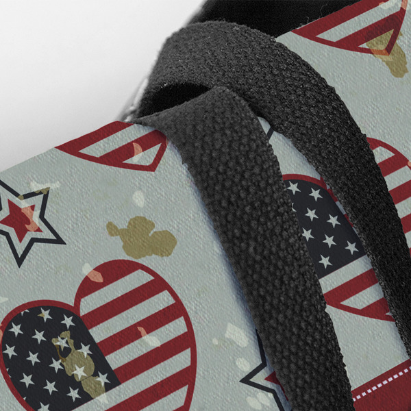 Americana Closeup of Tote w/Black Handles