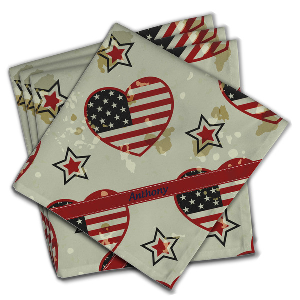 Custom Americana Cloth Napkins (Set of 4) (Personalized)