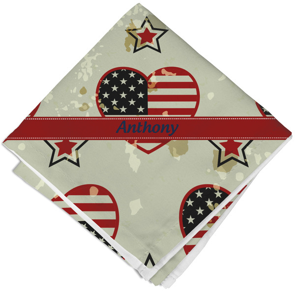 Americana Cloth Napkins - Personalized Lunch (Folded Four Corners)