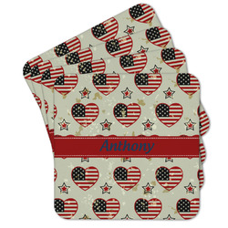 Americana Cork Coaster - Set of 4 w/ Name or Text