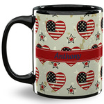 Americana 11 Oz Coffee Mug - Black (Personalized)