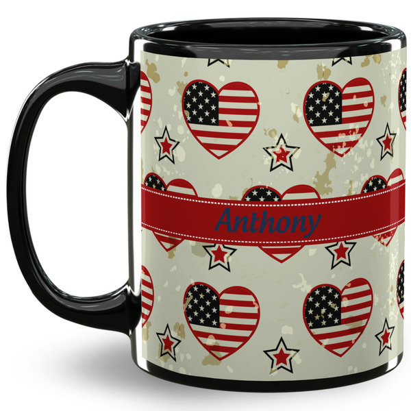 Custom Americana 11 Oz Coffee Mug - Black (Personalized)