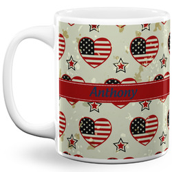 Americana 11 Oz Coffee Mug - White (Personalized)