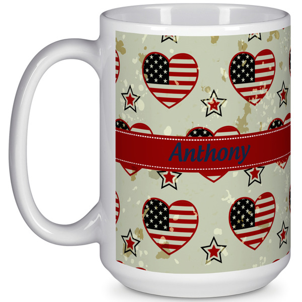 Custom Americana 15 Oz Coffee Mug - White (Personalized)