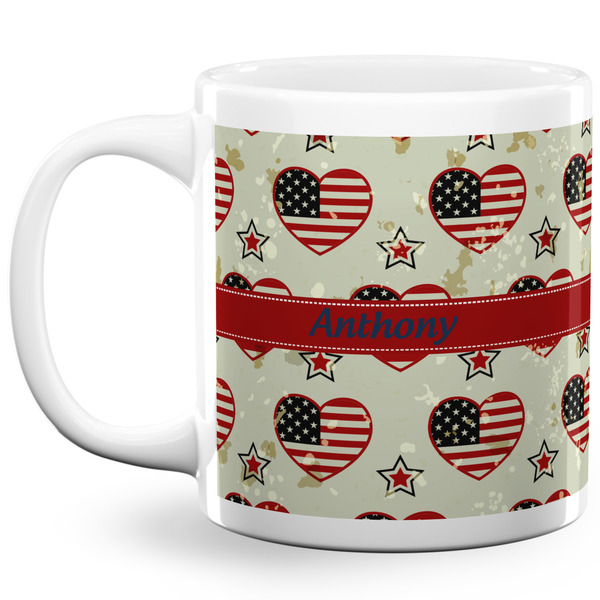 Custom Americana 20 Oz Coffee Mug - White (Personalized)