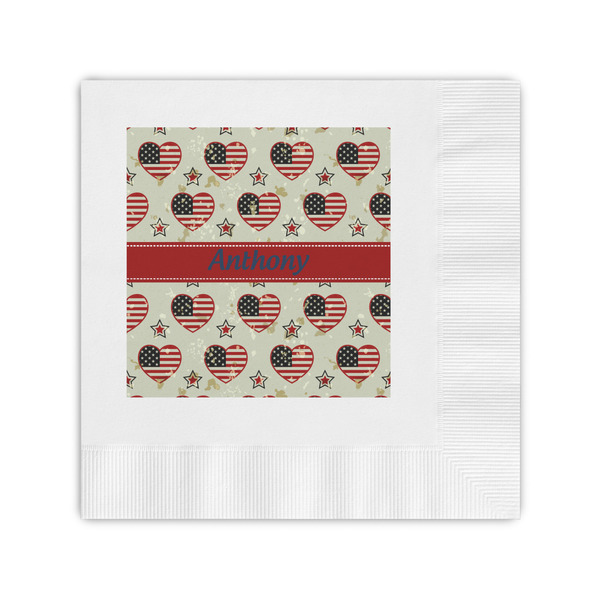 Custom Americana Coined Cocktail Napkins (Personalized)