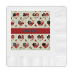 Americana Embossed Decorative Napkins (Personalized)