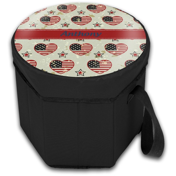 Americana Collapsible Personalized Cooler & Seat (Closed)