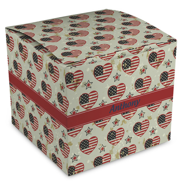 Custom Americana Cube Favor Gift Boxes (Personalized)