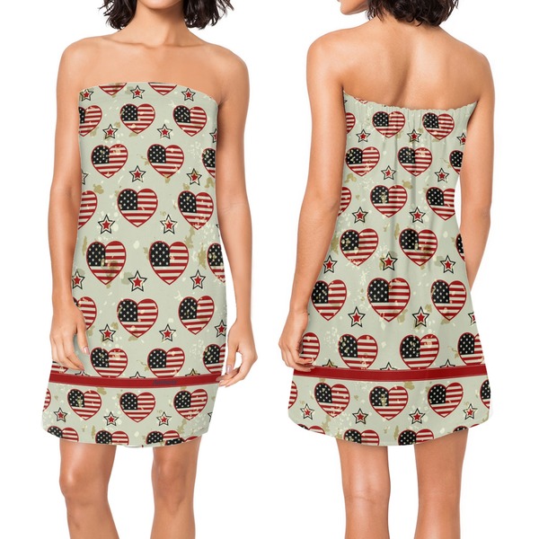 Americana Custom Bath Wrap - Front & Back View