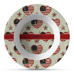 Americana Plastic Bowl - Microwave Safe - Composite Polymer (Personalized)