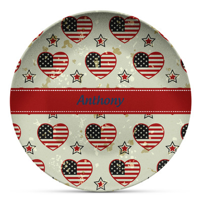 Americana Microwave Safe Plastic Plate - Composite Polymer (Personalized)