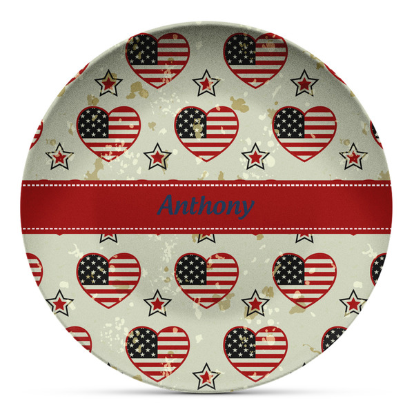 Custom Americana Microwave Safe Plastic Plate - Composite Polymer (Personalized)