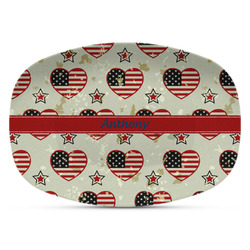 Americana Plastic Platter - Microwave & Oven Safe Composite Polymer (Personalized)