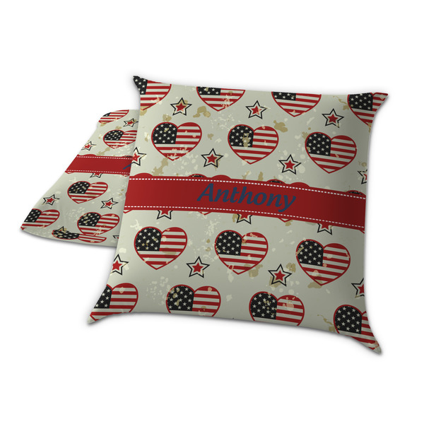Americana Decorative Pillow Case - TWO