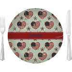 Americana 10" Glass Lunch / Dinner Plates - Single or Set (Personalized)
