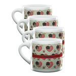 Americana Double Shot Espresso Cups - Set of 4 (Personalized)