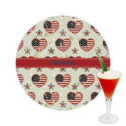Americana Printed Drink Topper -  2.5" (Personalized)
