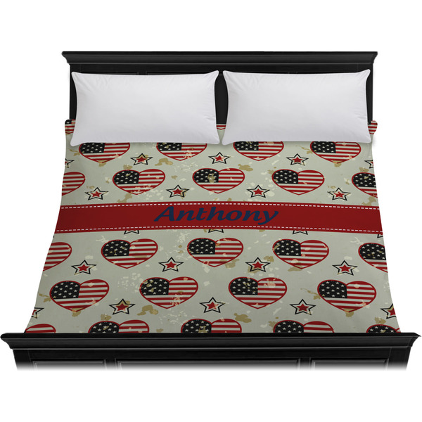 Americana Duvet Cover - King - On Bed - No Prop