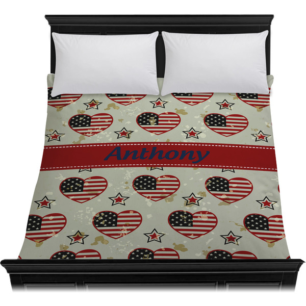 Americana Duvet Cover - Queen - On Bed - No Prop