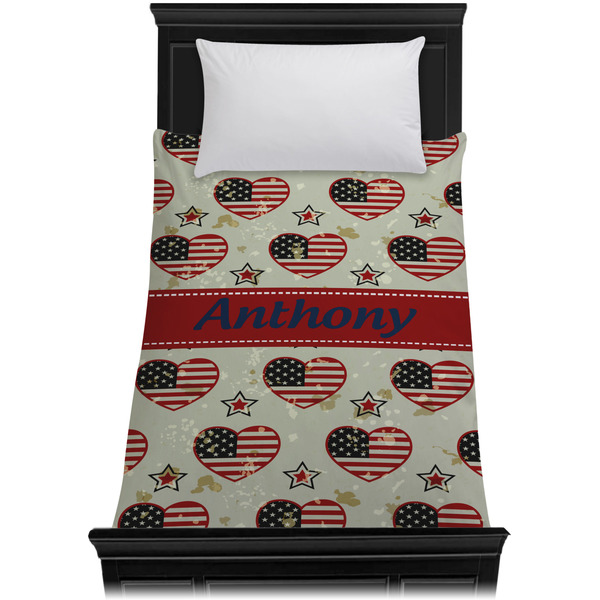 Americana Duvet Cover - Twin - On Bed - No Prop