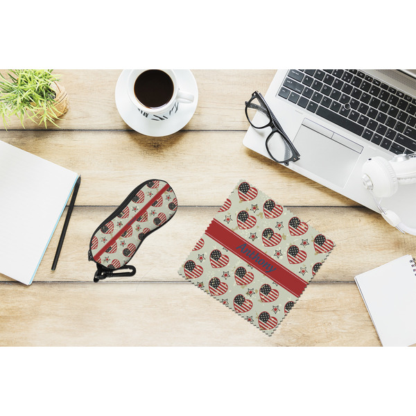 Americana Eyeglass Case and Cloth Set - LIFESTYLE