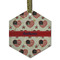 Americana Flat Glass Ornament - Hexagon w/ Name or Text