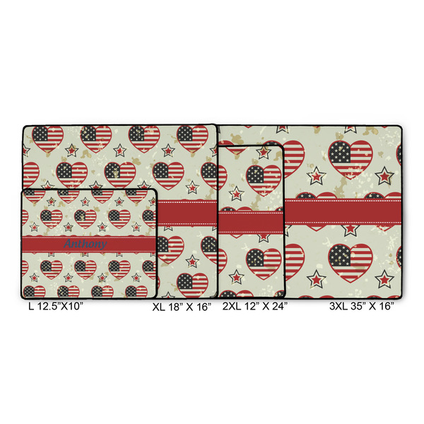 Americana Gaming Mats - SIZE CHART