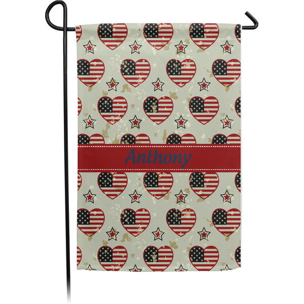 Custom Americana Small Garden Flag - Single Sided w/ Name or Text