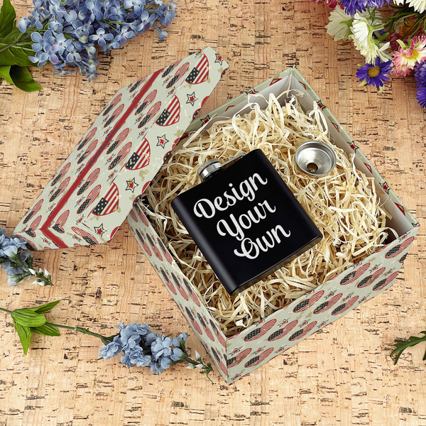 Americana Gift Boxes with Lid - Canvas Wrapped - Large - In Context