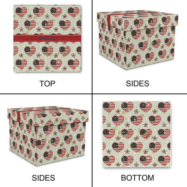 Americana Gift Boxes with Lid - Canvas Wrapped - Medium - Approval