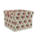 Americana Gift Box with Lid - Canvas Wrapped - Medium (Personalized)