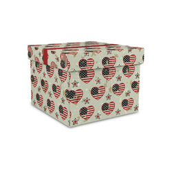 Americana Gift Box with Lid - Canvas Wrapped - Small (Personalized)
