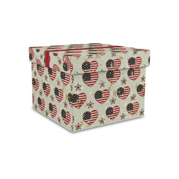 Custom Americana Gift Box with Lid - Canvas Wrapped - Small (Personalized)