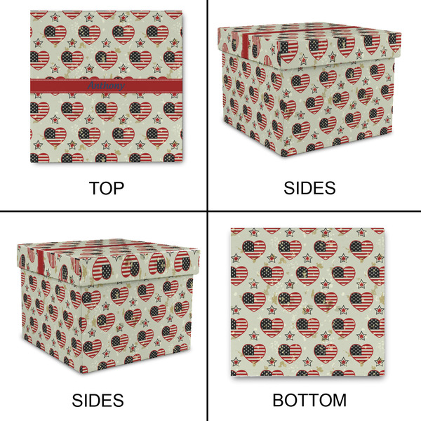 Americana Gift Boxes with Lid - Canvas Wrapped - X-Large - Approval