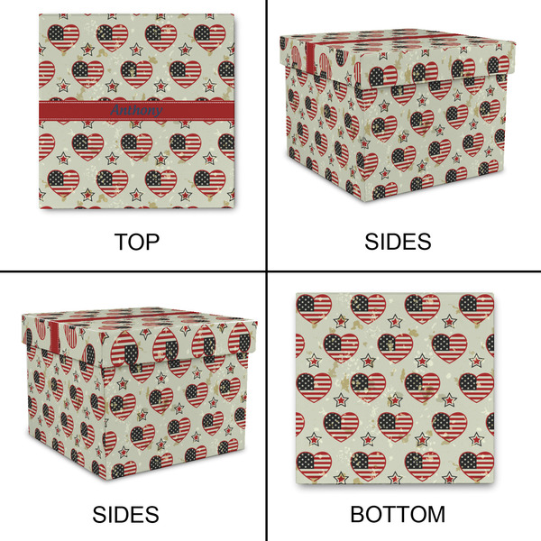 Americana Gift Boxes with Lid - Canvas Wrapped - XX-Large - Approval