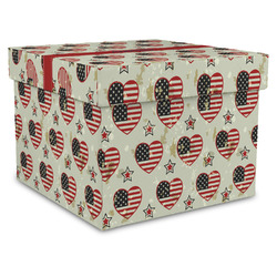 Americana Gift Box with Lid - Canvas Wrapped - XX-Large (Personalized)