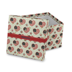 Americana Gift Box with Lid - Canvas Wrapped (Personalized)