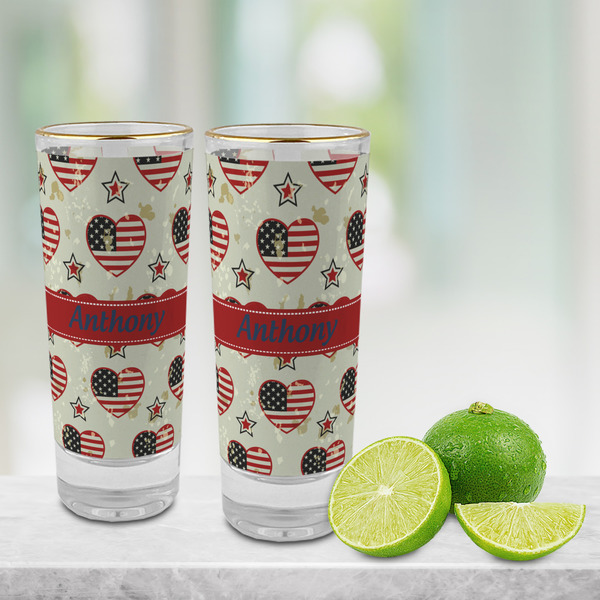 Americana Glass Shot Glass - 2 oz - LIFESTYLE