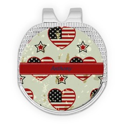 Americana Golf Ball Marker - Hat Clip - Silver