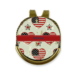 Americana Golf Ball Marker - Hat Clip - Gold